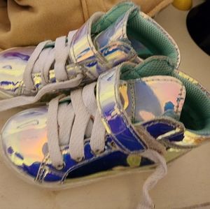 Holographic toddler sneakers